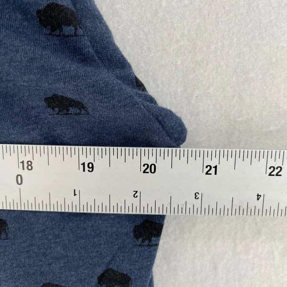 Eddie Bauer T Shirt Mens M Blue Black Animal Print Crew Neck Short Sleeve - Picture 3 of 9